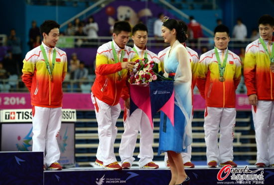 中国男团获第三名