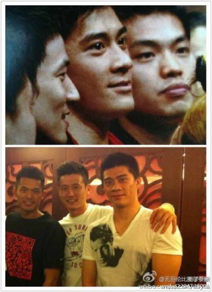 蔡赟、傅海峰、林丹昔日合影