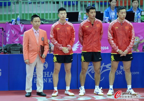 国乒三剑客：马龙、张继科、许昕