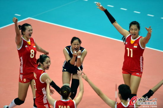 中国女排3-1大胜泰国