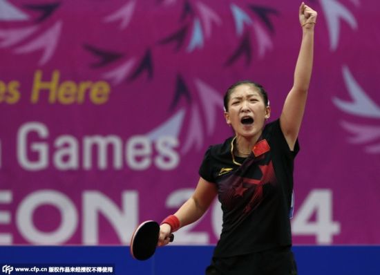 亚运会夺冠后，刘诗雯已经拿遍了所有亚洲冠军